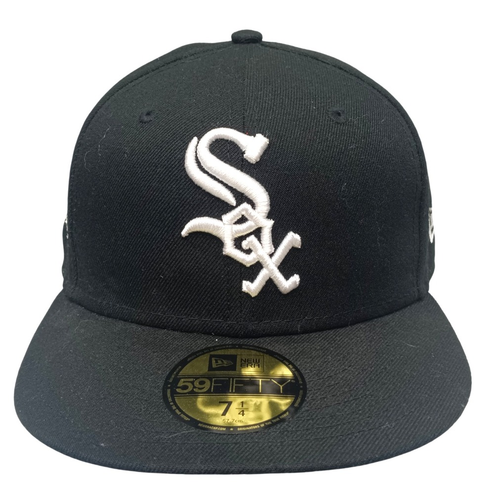 MLB Chicago White Sox New Era 59Fifty Fitted Baseball‎ Hat Cap Sz 7 1/4 On Field